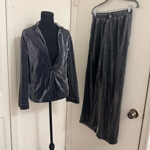 Victoria's Secret Sparkling Black Pajama Set